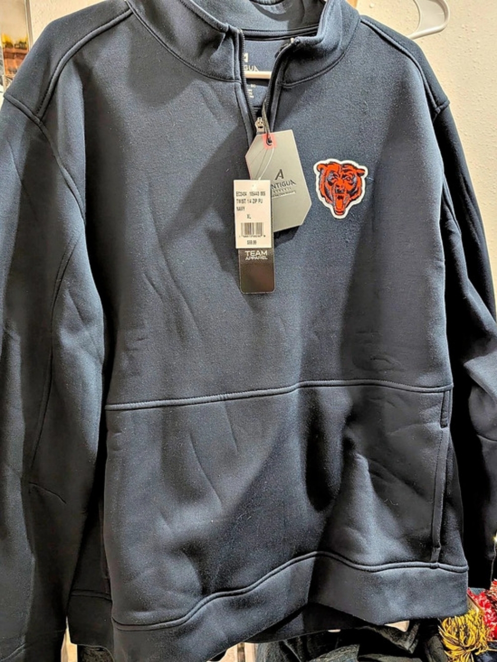 Antigua Chicago Bears 1/4-Zip Pullover Men's XL